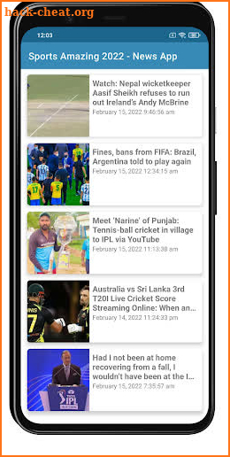 Sports Amazing 2022 - News App screenshot