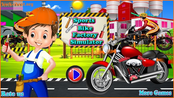 Sports bike factory simulator screenshot