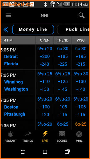 Sports Lines and Odds screenshot