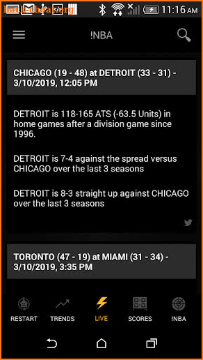 Sports Lines and Odds screenshot