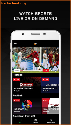 Sports Live TV - Sport Television MG screenshot