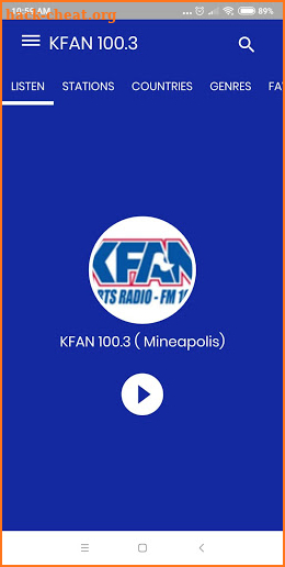 Sports radio KFAN 100.3 Minnesota screenshot