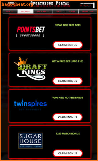 SportsBook Portal - Sports Betting App by State screenshot