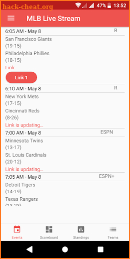 SportsPF MLB Live screenshot