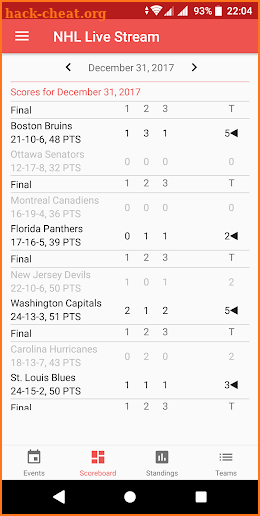 SportsPF NHL Live screenshot