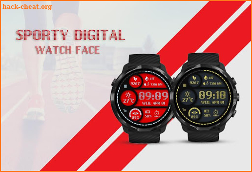 Sporty Digital Watch Face & Clock Live Wallpaper screenshot