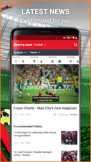 Sporty.com: Live Scores & News screenshot