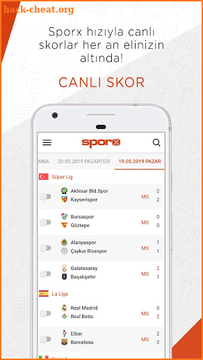 Sporx Spor Haber & Canlı Skor screenshot