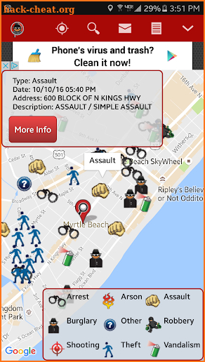 SpotCrime+ Crime Map screenshot