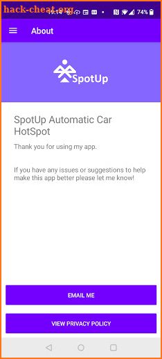 SpotUp Auto Car Hotspot screenshot