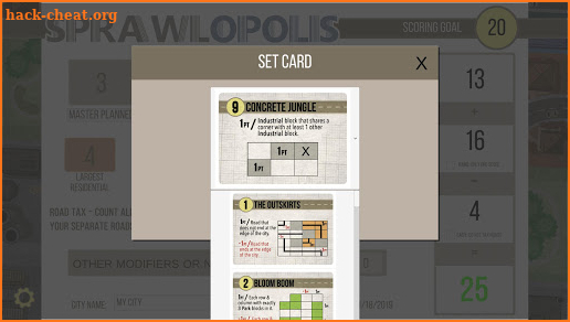 Sprawlopolis Score Tracker screenshot