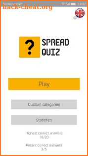 Spread Quiz screenshot