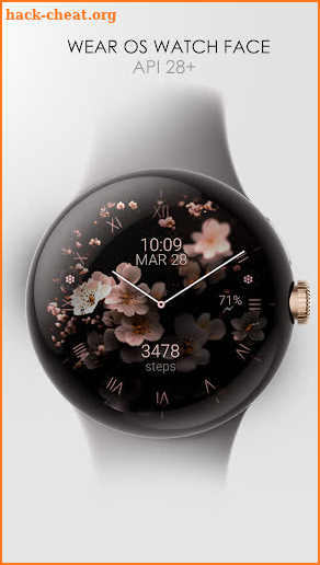 Spring Bloom 2 pink watch face screenshot