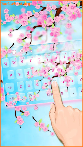 Spring Cherry Blossoms Keyboard Theme screenshot
