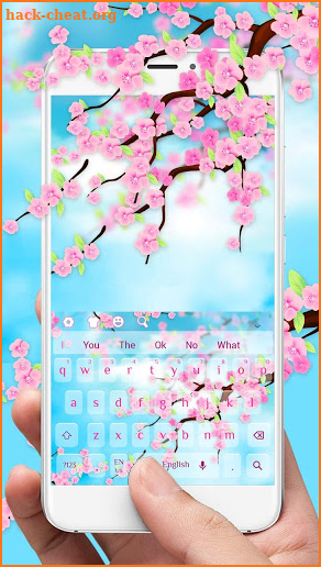 Spring Cherry Blossoms Keyboard Theme screenshot