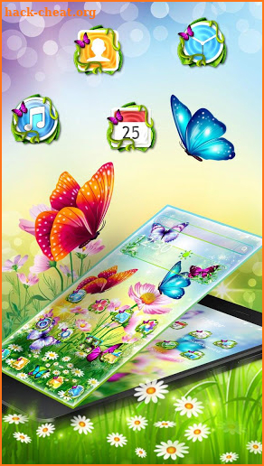 Spring Colorful Butterflies Nature Theme screenshot