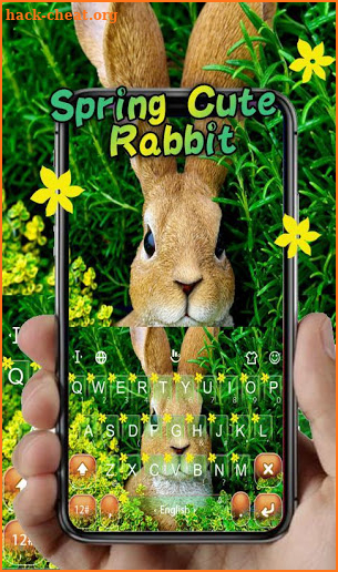 Spring Cute Rabbit Keyboard Theme screenshot