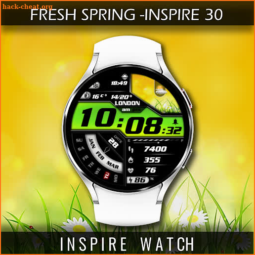 Spring Digital Watch Face IN30 screenshot