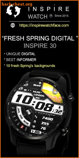 Spring Digital Watch Face IN30 screenshot