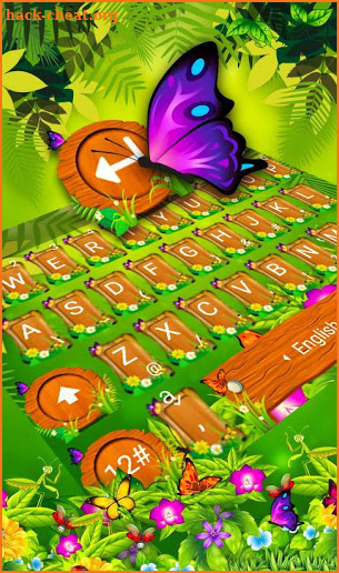 Spring Forest Butterfly Keyboard Theme screenshot