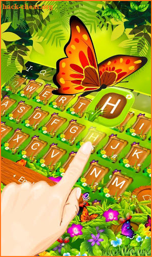 Spring Forest Butterfly Keyboard Theme screenshot