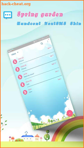 Spring garden skin for Next SMS screenshot