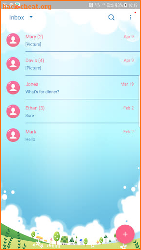 Spring garden skin for Next SMS screenshot