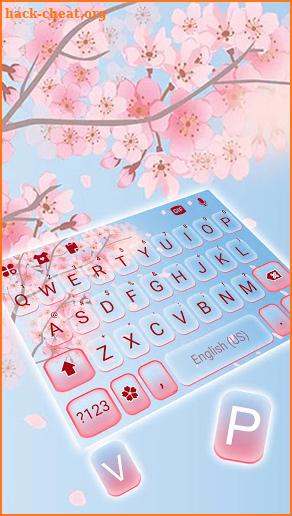 Spring Sakura Keyboard Background screenshot