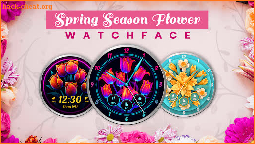 Spring Season Flower Watchface screenshot
