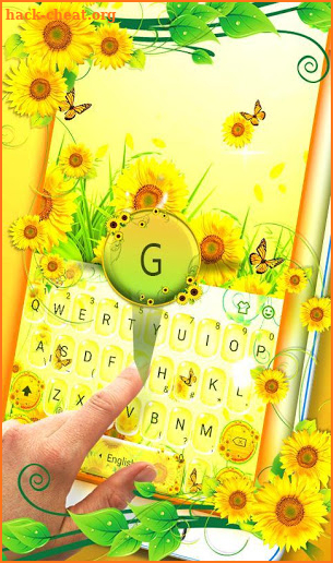 Spring Sunflower Keyboard Theme screenshot