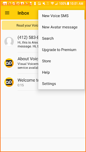 Sprint Visual Voicemail screenshot