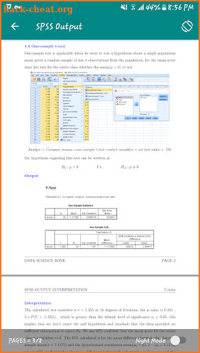 SPSS Output Interpretation screenshot