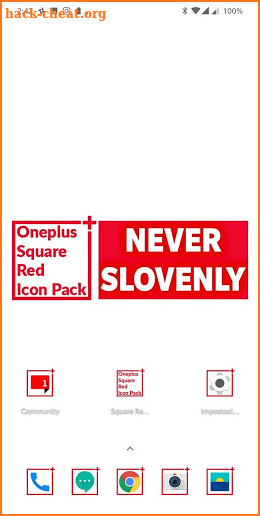 Square Red Icon Pack Oneplus Style screenshot