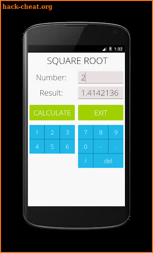 Square Root Calculator screenshot
