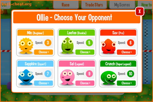 Squeebles Maths Race screenshot