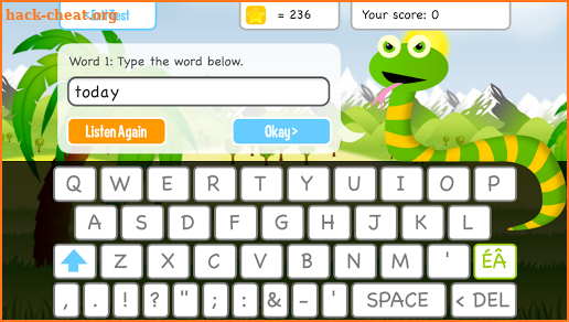 Squeebles Spelling Test screenshot