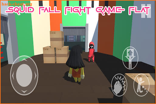squid fall fight game flat screenshot