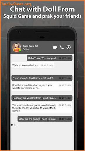 Squid Game Fake Call & Chat screenshot