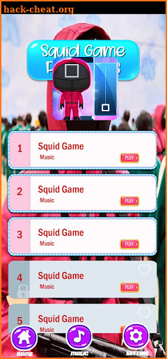 Squid Game piano tiles : All songs screenshot