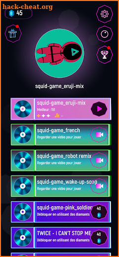 Squid game tiles hop music bounce ball - EDM Rush screenshot