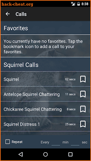 Squirrel Calls screenshot