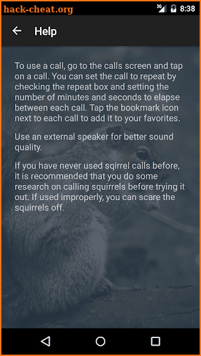 Squirrel Calls screenshot