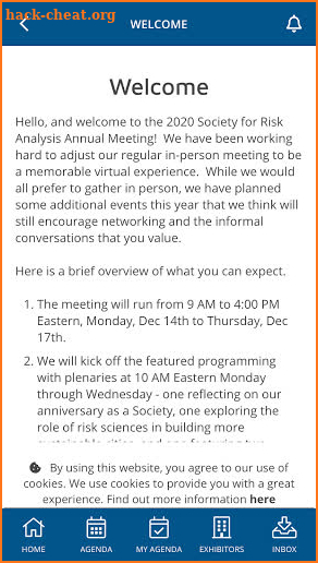 SRA Annual Meeting 2020 screenshot