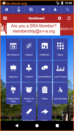SRA Events screenshot