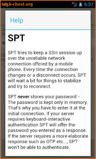 SSH persistent tunnels screenshot