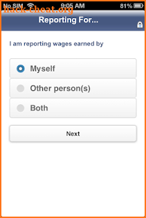 SSI Mobile Wage Reporting screenshot