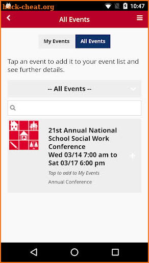 SSWAA Member & Conference App screenshot