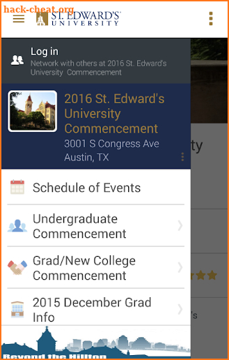 St. Edward’s University screenshot
