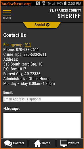 St. Francis County AR Sheriff's Office screenshot