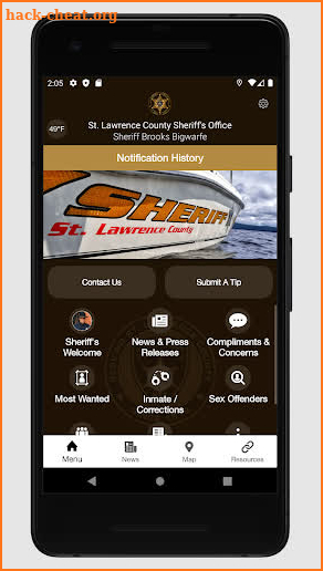St. Lawrence County Sheriff's Office screenshot